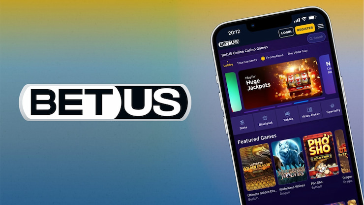A picture of the BetUS Casino site on a mobile device for Idaho online casino players