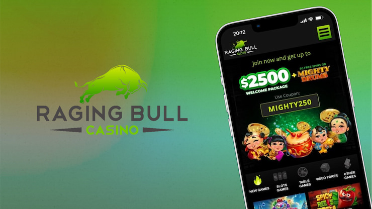 An image of the Raging Bull mobile casino for Idaho players