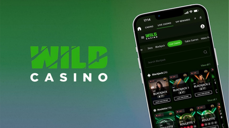 The Wild Casino Idaho website on mobile.